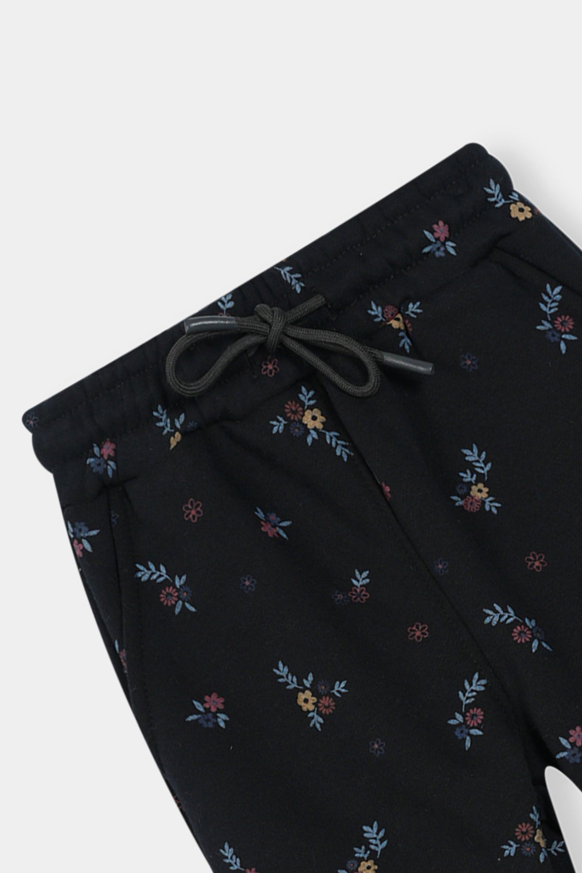 Boys Cozy Floral Black Hoodie and Jogger Set