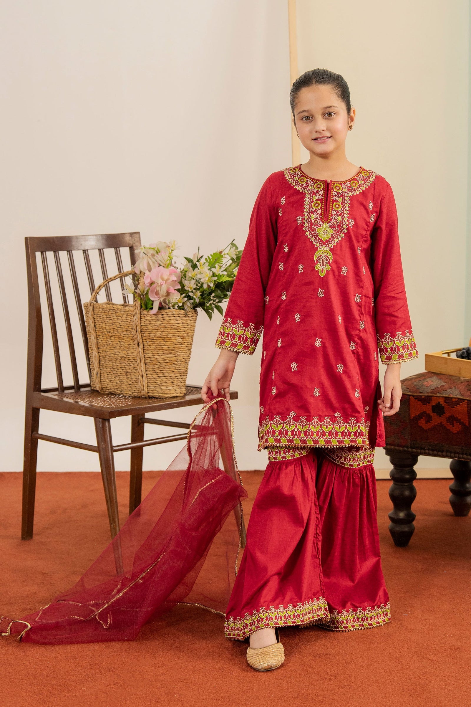 Gulab Embroidered 3 Pcs Suit