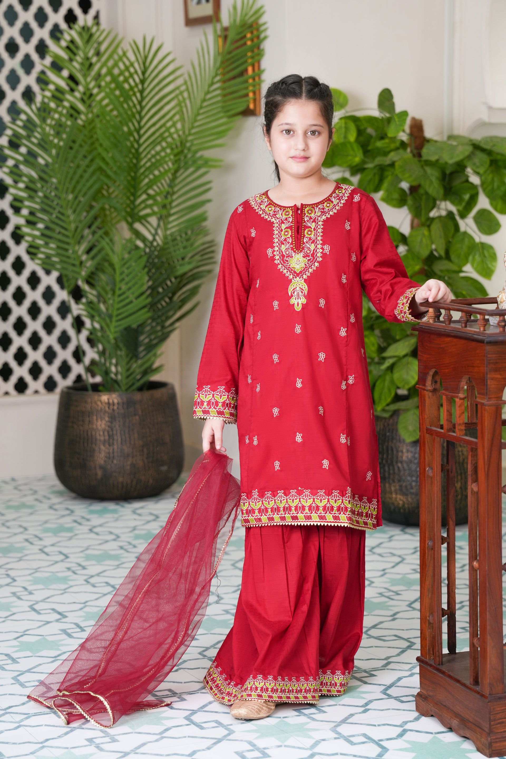 Self Designed and Embroidered Cotton Mod Season
