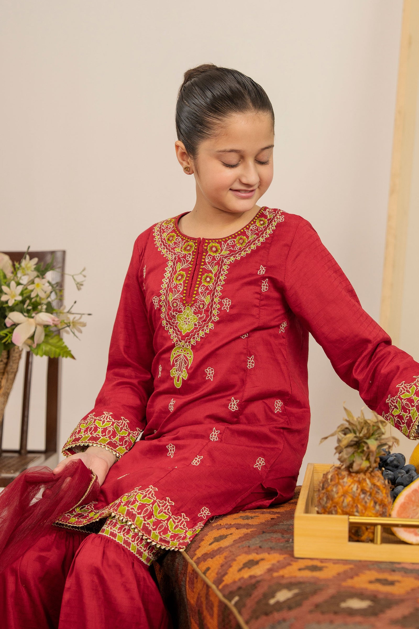 Gulab Embroidered 3 Pcs Suit