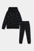 Boys Cozy Floral Black Hoodie and Jogger Set
