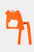 Bold & Bright  Colorblock Hoodie Set – Orange & White