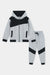 Stylish Two-Tone' Tracksuit Set: Grey and Black Hoodie with Matching Joggers