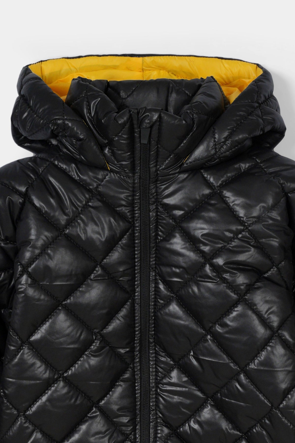 Black Dimond Quilt Hoodie Jacket