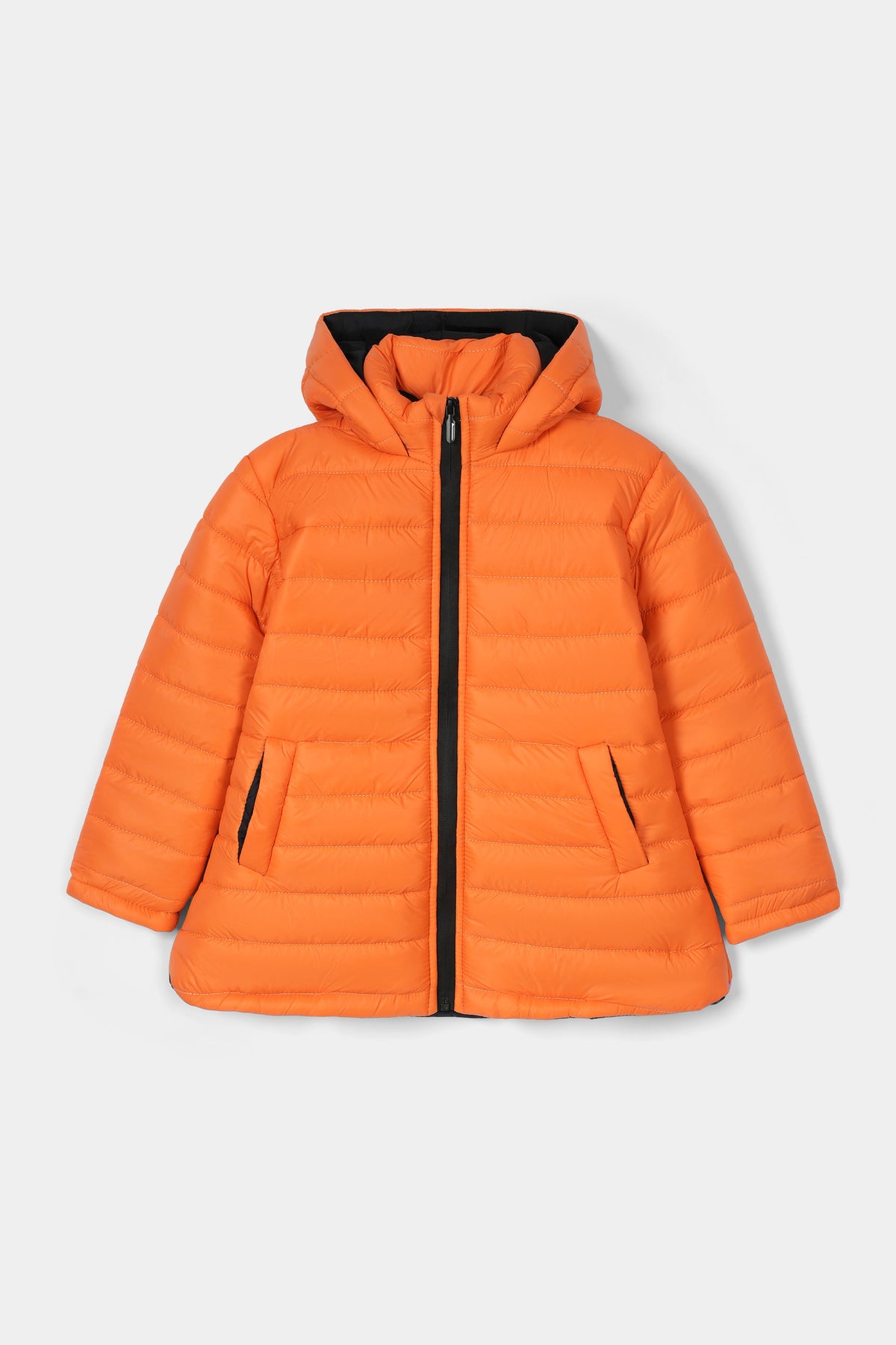 Girls Orange Hoodie Jacket