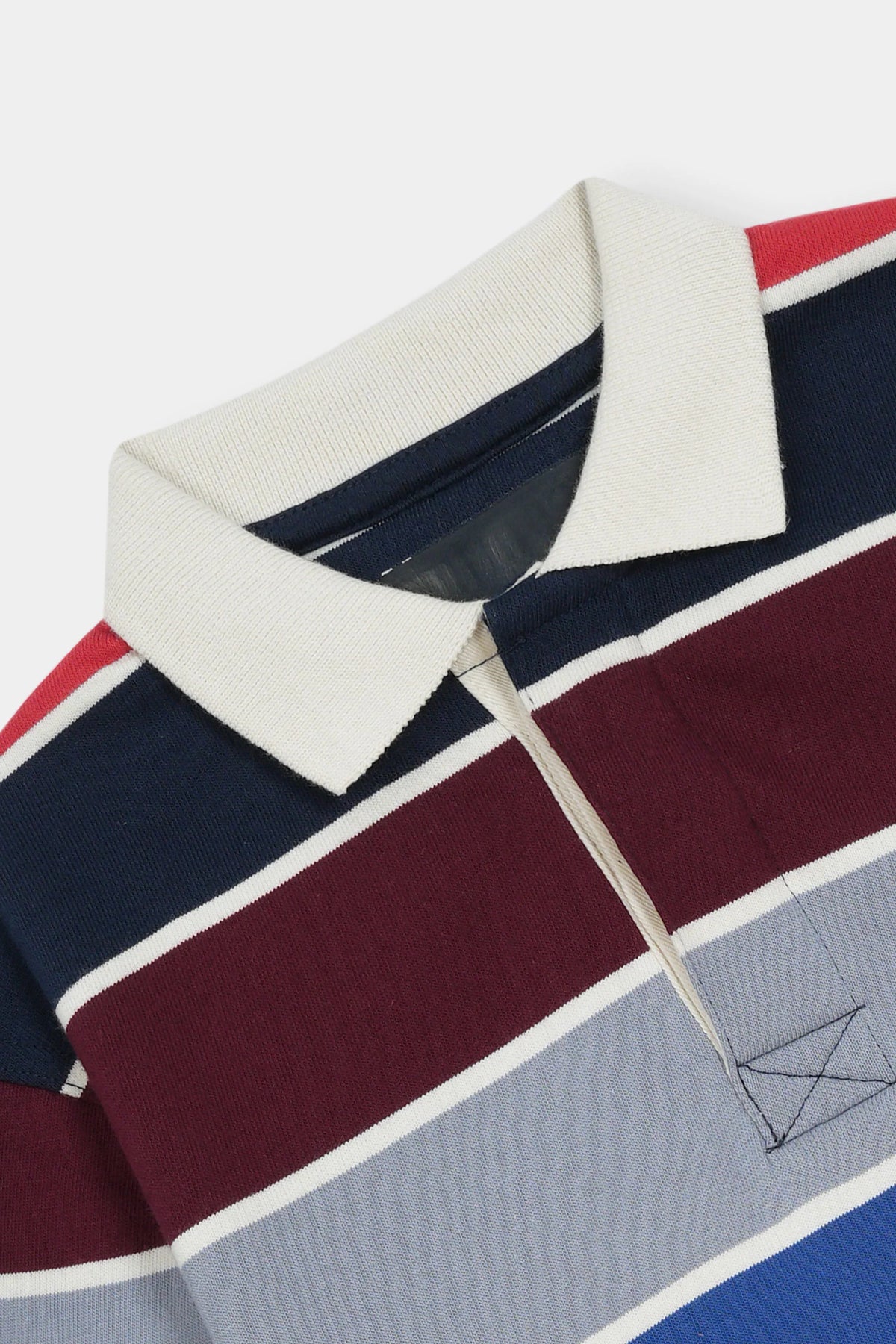 Multi-Stripe Polo Sweatshirt