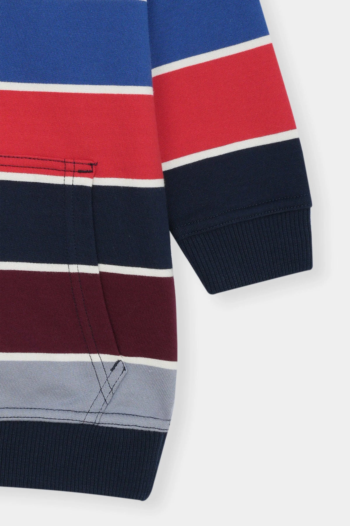 Multi-Stripe Polo Sweatshirt