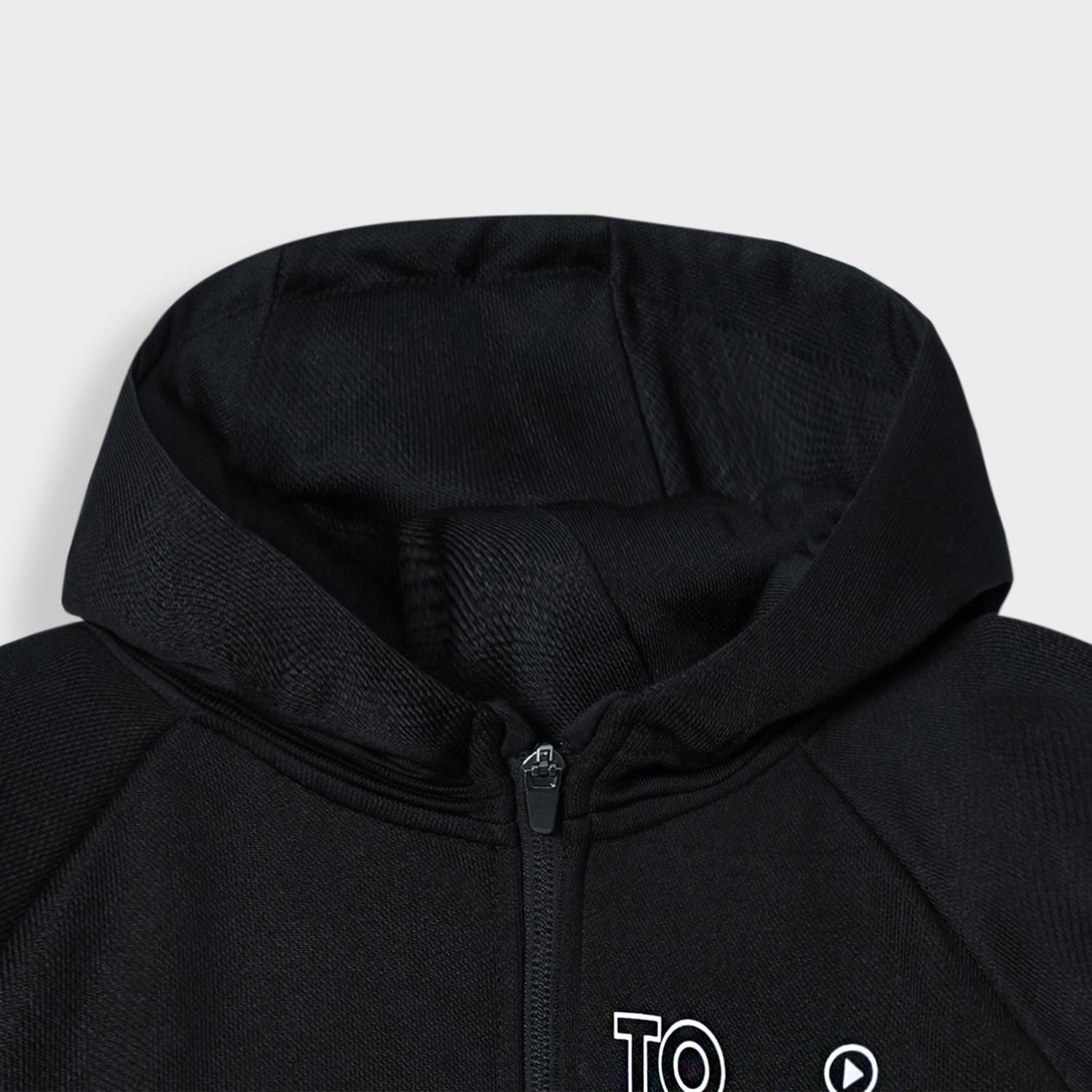 Premium Quality Black Camo Panel Printed Terry Hoodie For Boys