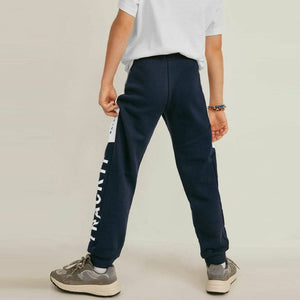 Premium Quality Navy Side Stripe Soft Fleece Jogger Trouser for Boys (121263)