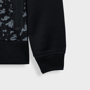 Premium Quality Black Camo Panel Printed Terry Hoodie For Boys