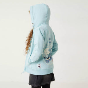 Premium Quality Printed Full Lined Fleece Zipper Hoodie For Girls (121247)