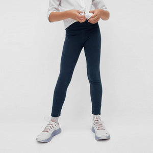 Imported Premium Quality Navy Soft Cotton Legging For Girls (120856)