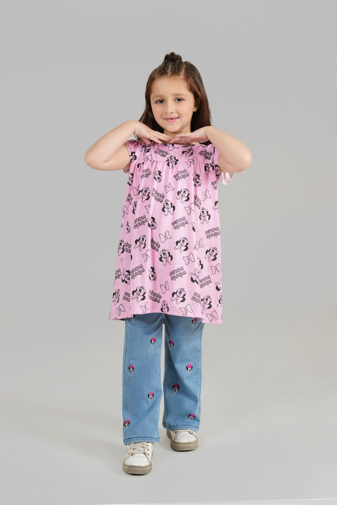 Allover Printed Long knit Frock