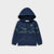 Premium Quality Blue Camo Print Fleece Zipper Hoodie For Kids (121387)