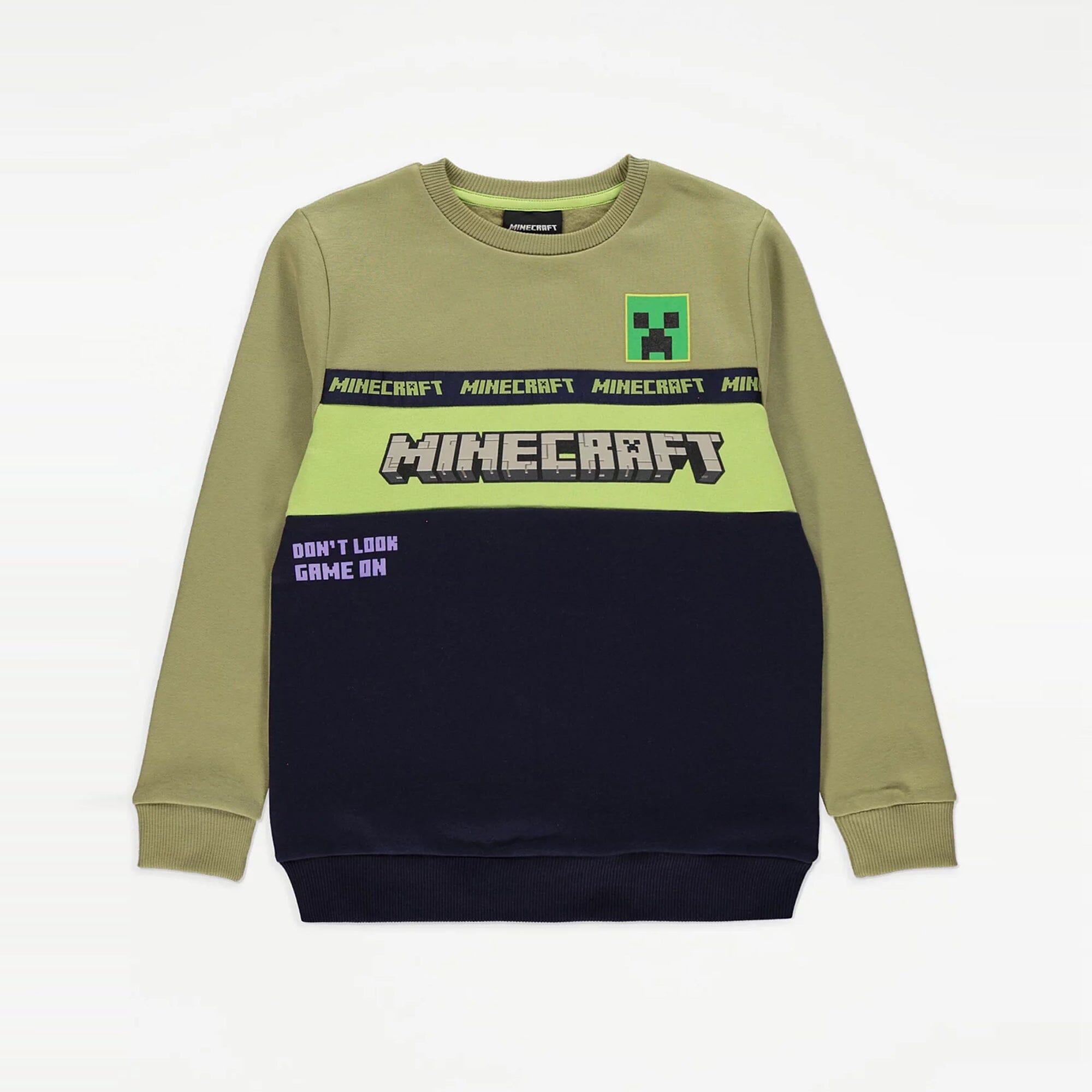 Premium Quality Color Block Slogan Soft Fleece Sweatshirt For Kids (121475)