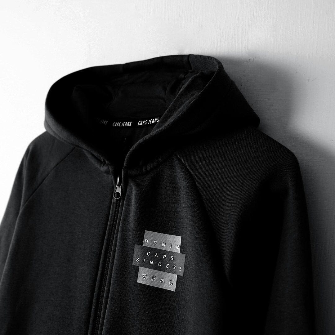Premium Quality Black Brushed Fleece Slogan Zipper Hoodie For Kids (121397)