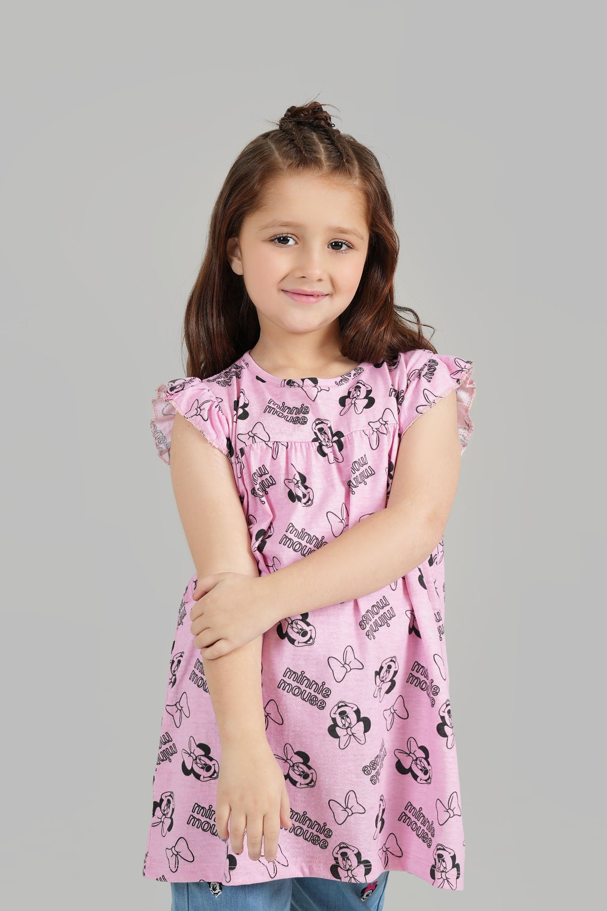 Allover Printed Long knit Frock