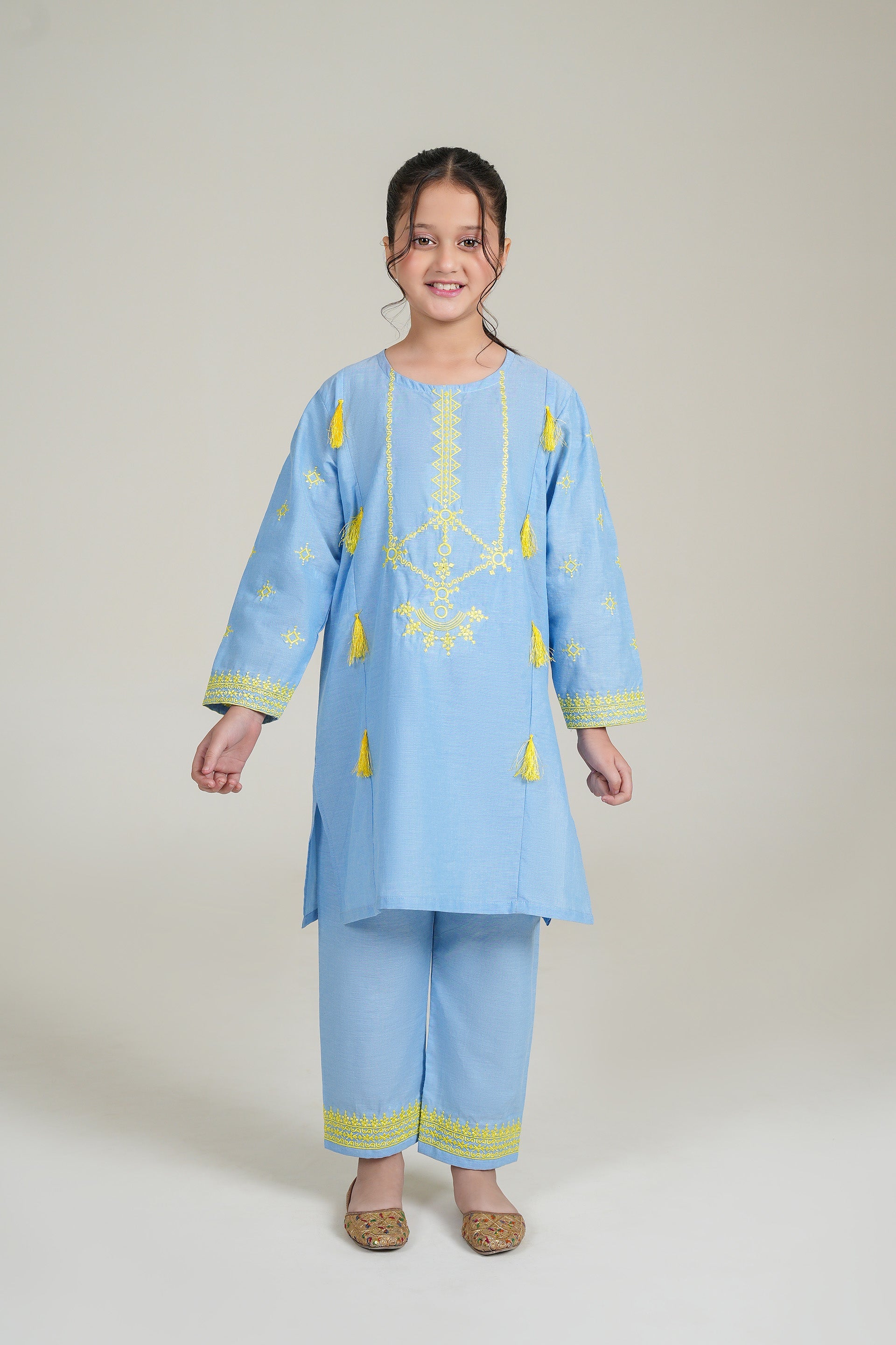 EMBROIDERED SUIT 2 Pcs SkyBlue