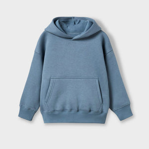 Premium Quality Light Blue Soft Fleece Pull-Over Hoodie For Kids (121159)