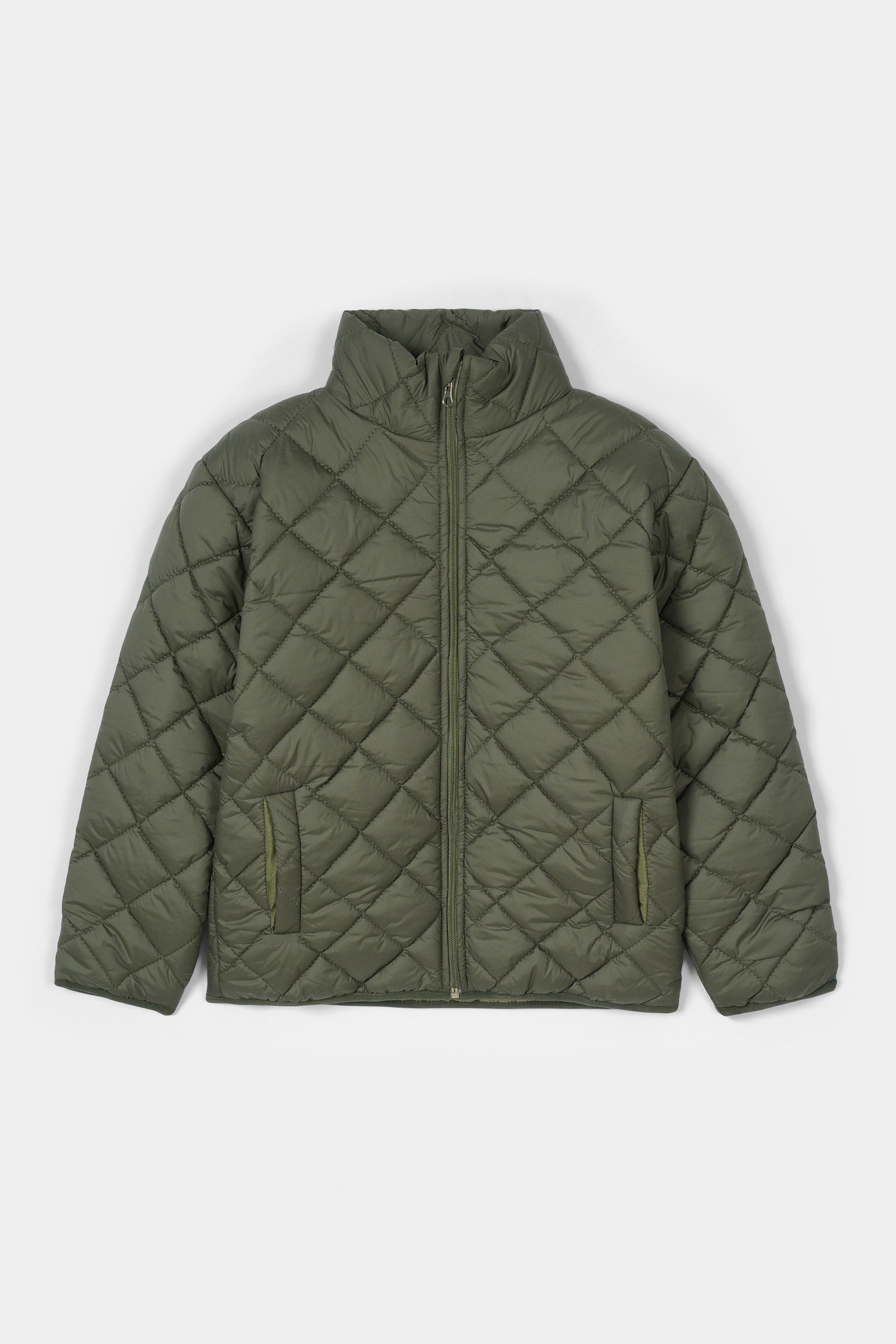 Olive Green Zipper Jacket