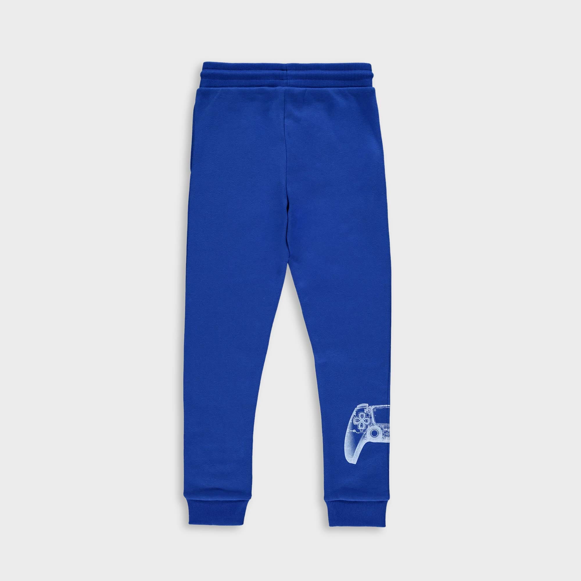 Premium Quality Blue Slogan Soft Fleece Jogger Trouser for Kids (121298)