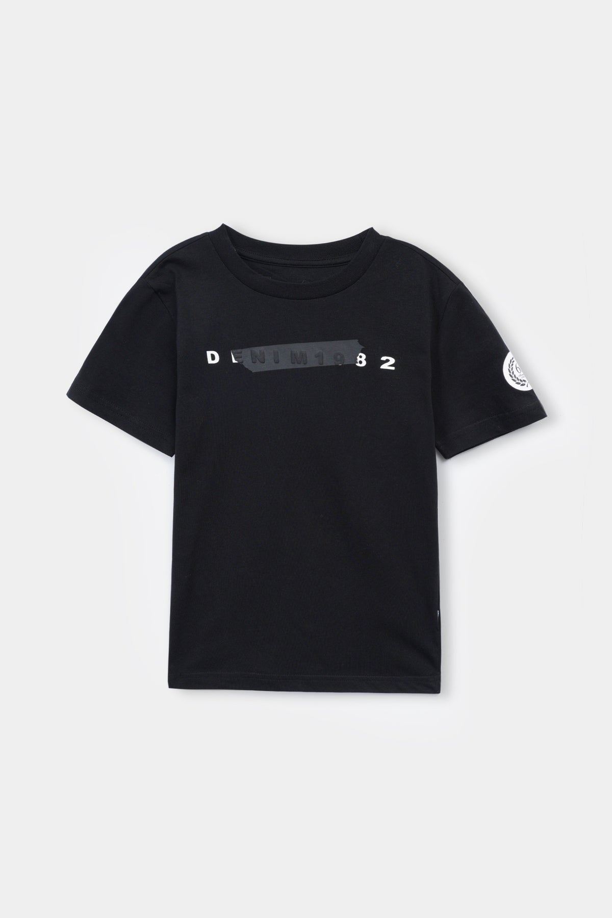 Kids Printed Black Soft Cotton T-Shirt