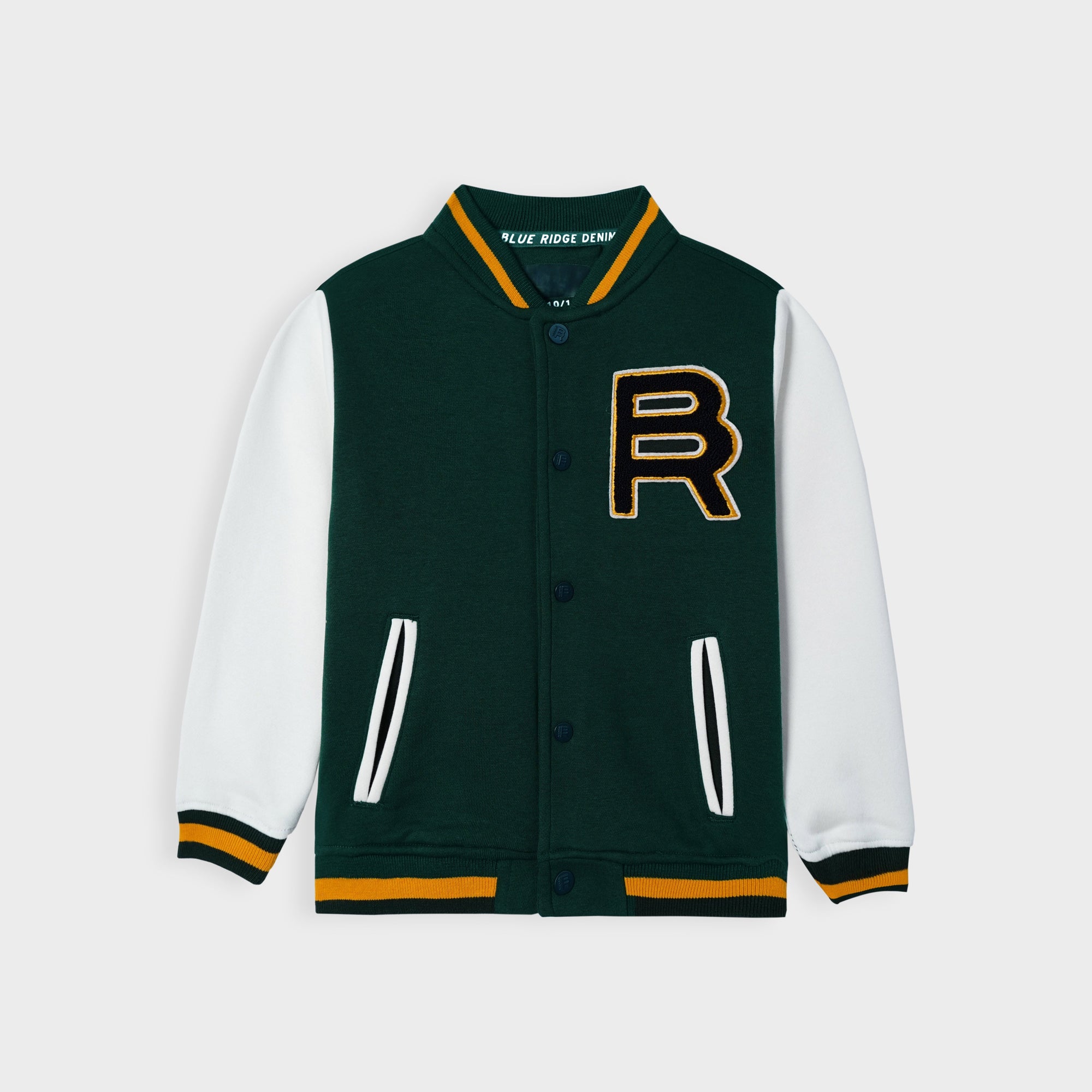 Kids Base Ball Embroidered Fleece Jacket