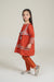 3 Pcs Frock with Koti Set Brown