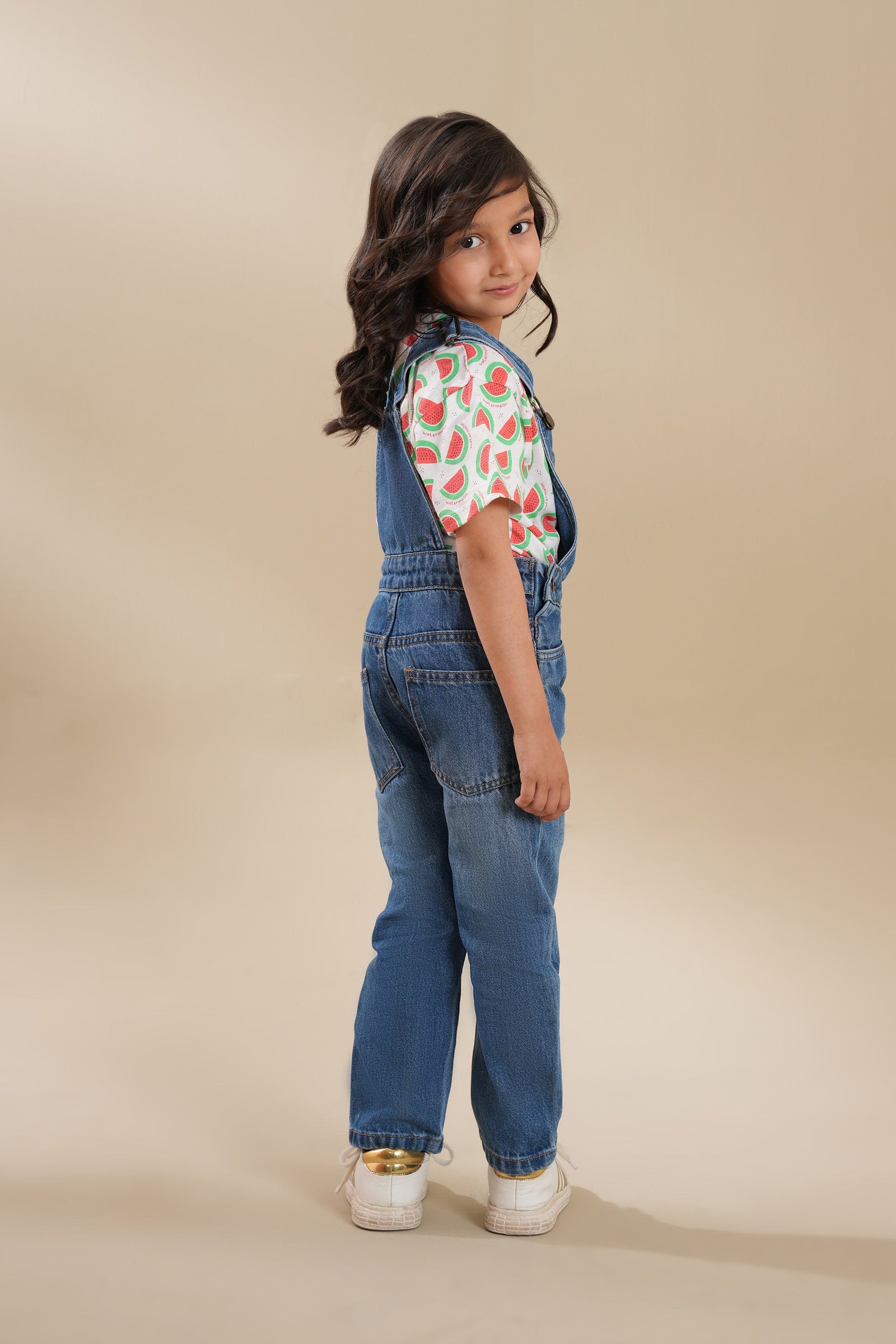 Denim 100% Cotton Dungarees Dark Blue