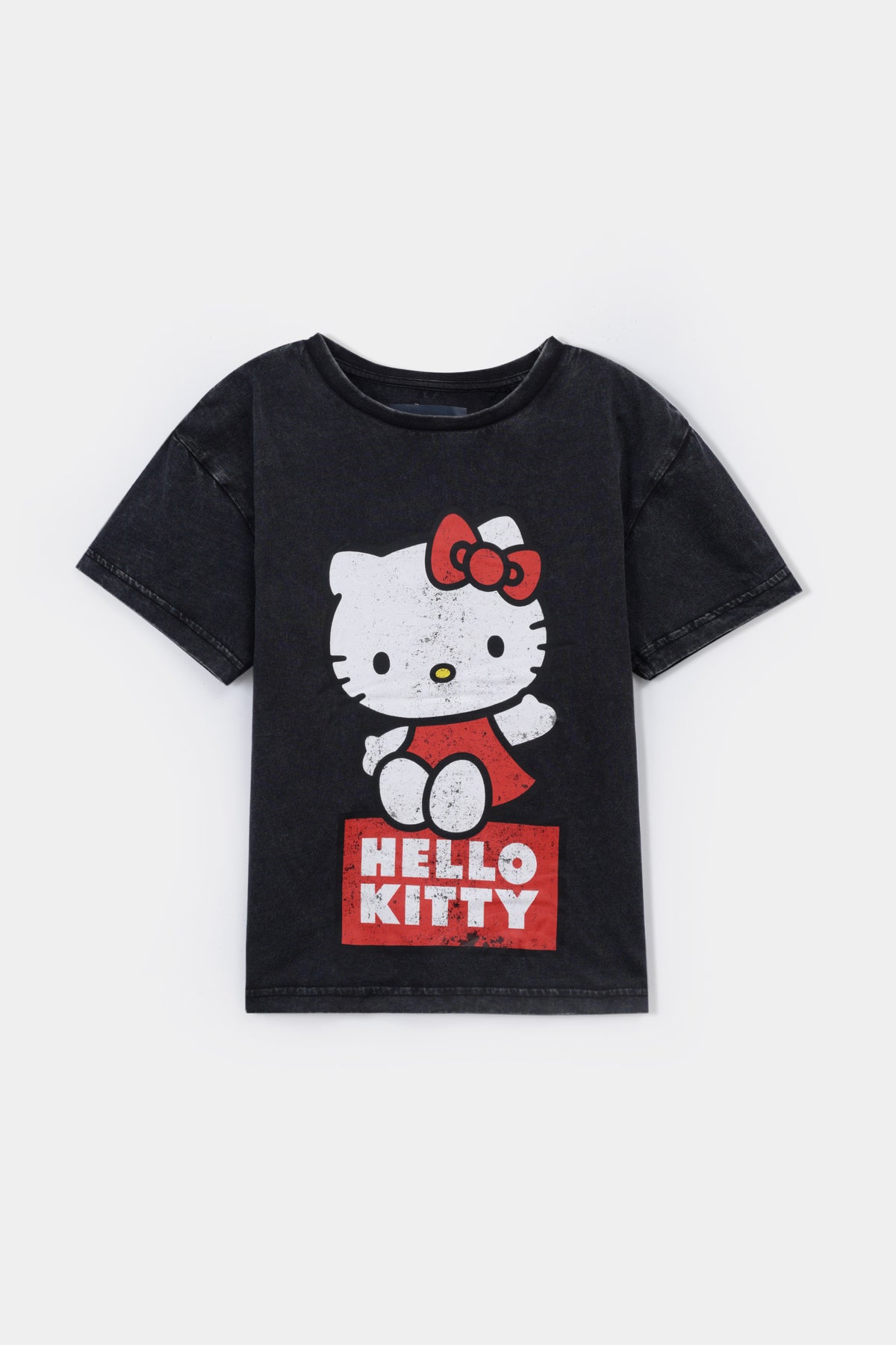 Girls &quot;Hello Kitty&quot; Printed Black T-Shirt