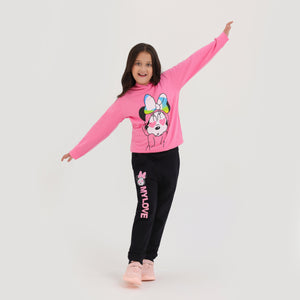 Premium Quality "Minnie" Graphic Fleece Suit For Girls