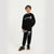 Kids Premium Quality Printed Fleece Black Suit