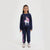 Girls Premium Quality Printed Fleece Navy Suit