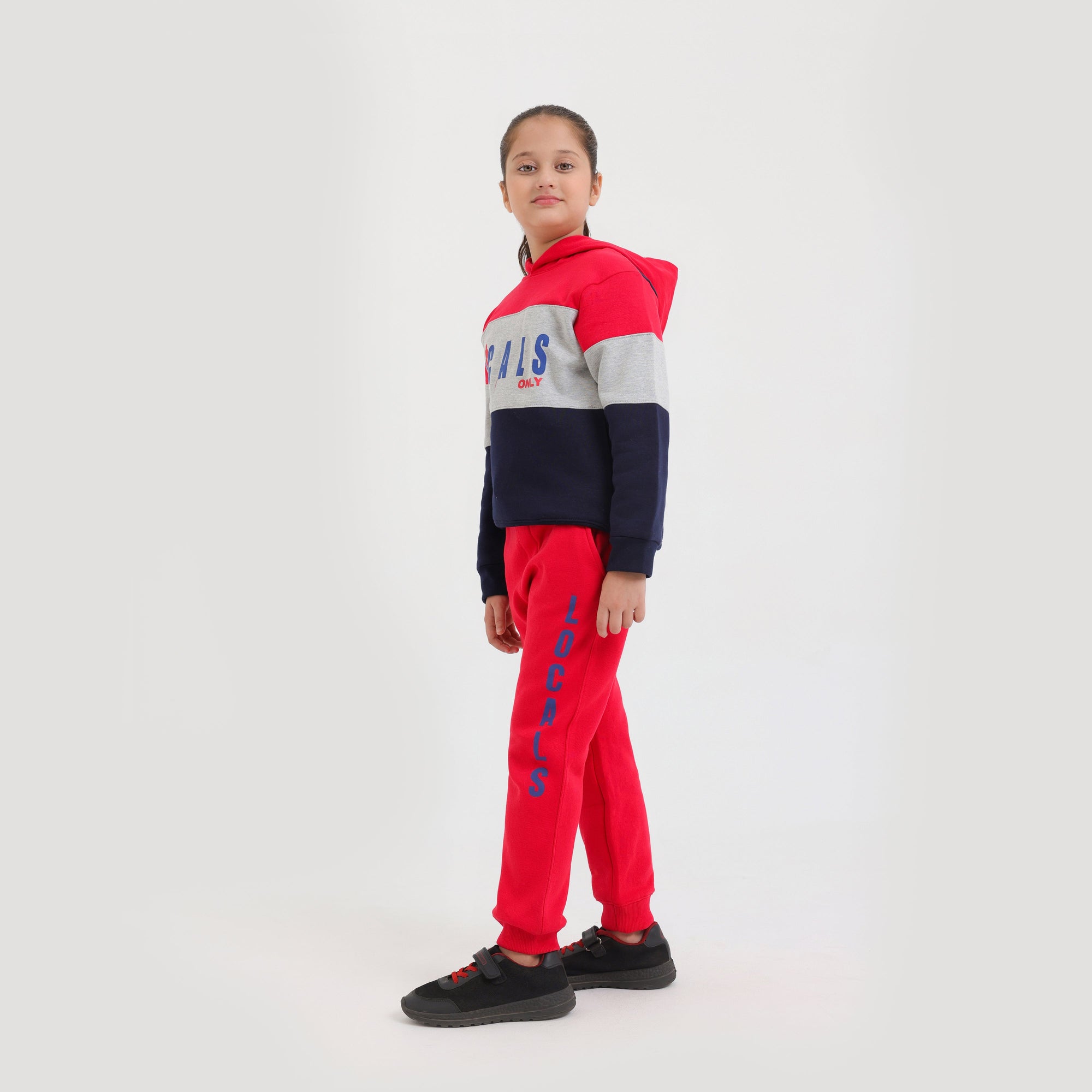 Premium Quality Color Block Printed Fleece TrackSuit For Kids