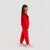 Premium Quality 2 Piece Red Fleece Suit For Girls