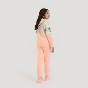 Girls Cut & Sew Graphic Fleece Panel TrackSuit