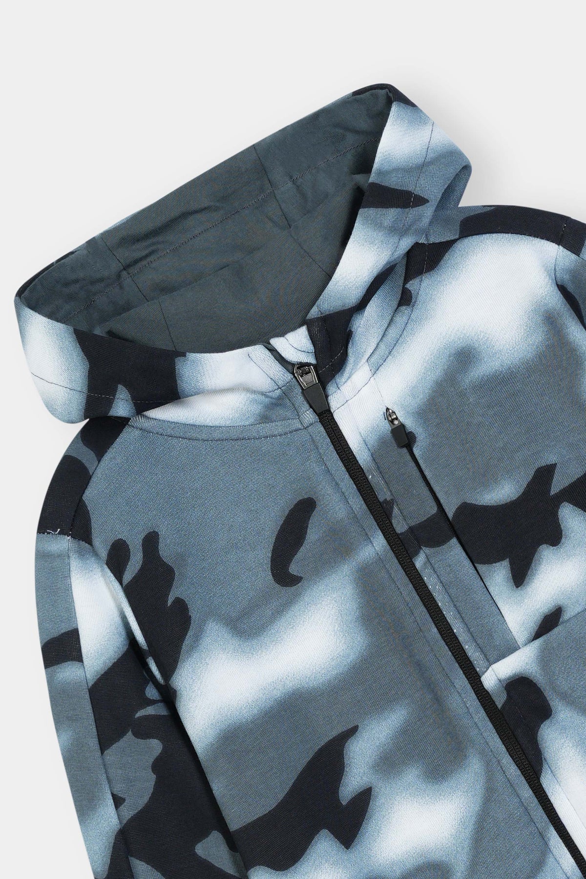 Boys Monochrome Camo Zip-Up Hoodie
