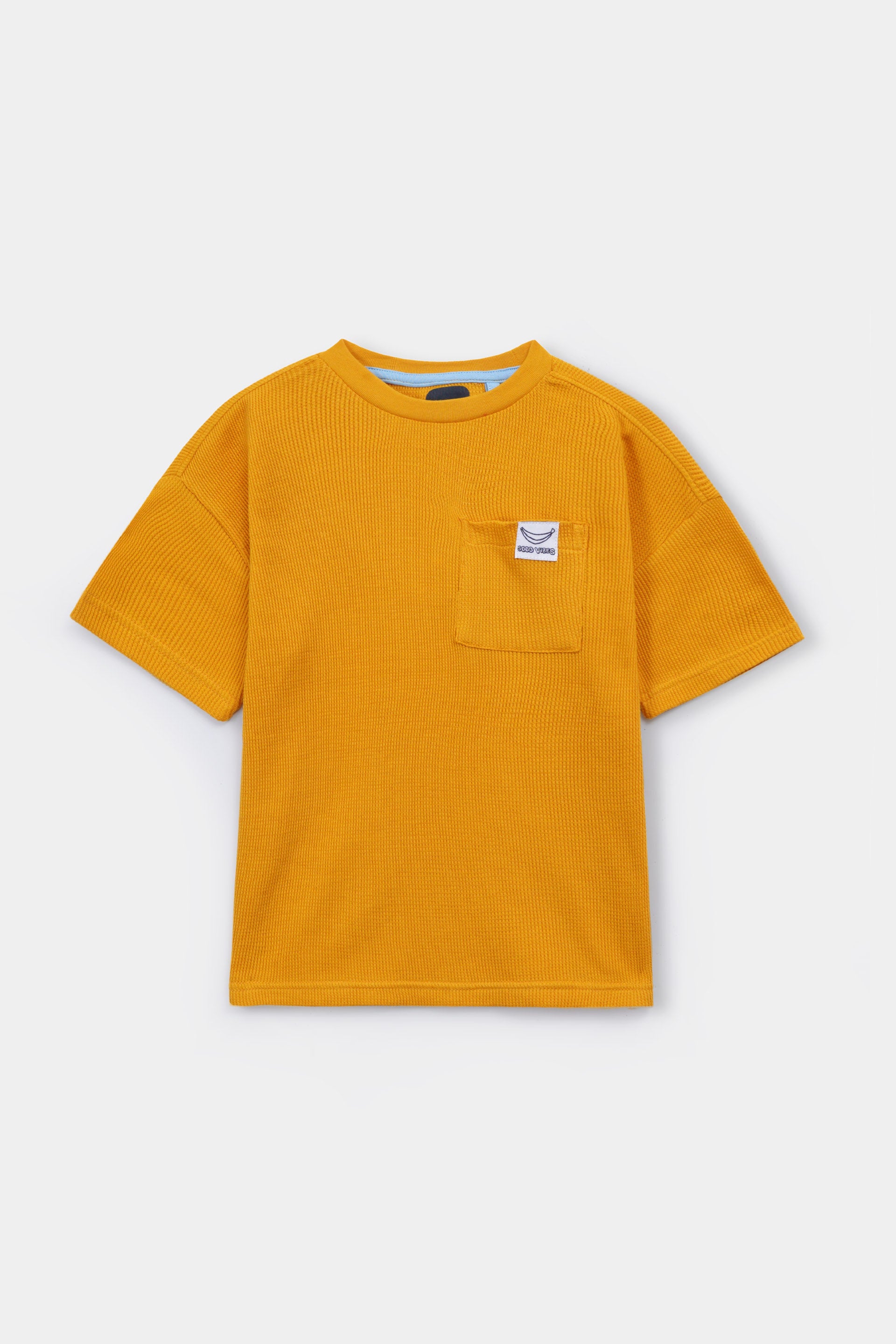 Premium Quality Mustard Cotton Thermal T-Shirt For Boys