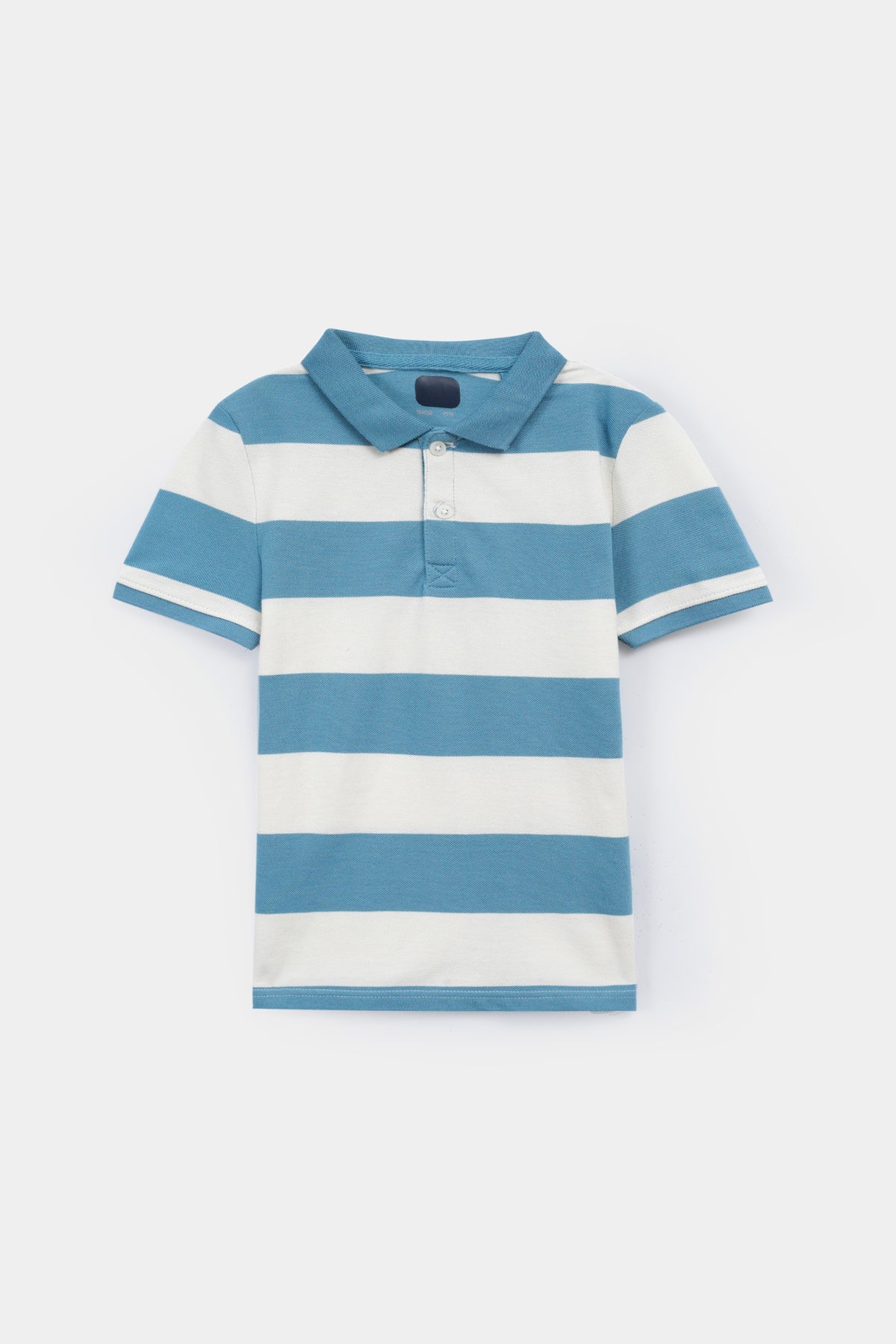 Boys Horizontal Stripes Soft Cotton Pique Polo Shirt