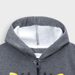 Premium Quality Soft Cotton Graphic Fleece Zipper Hoodie Suit For Kids