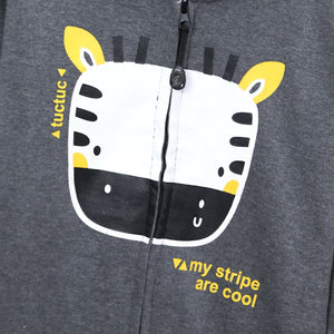 Premium Quality Soft Cotton Graphic Fleece Zipper Hoodie Suit For Kids