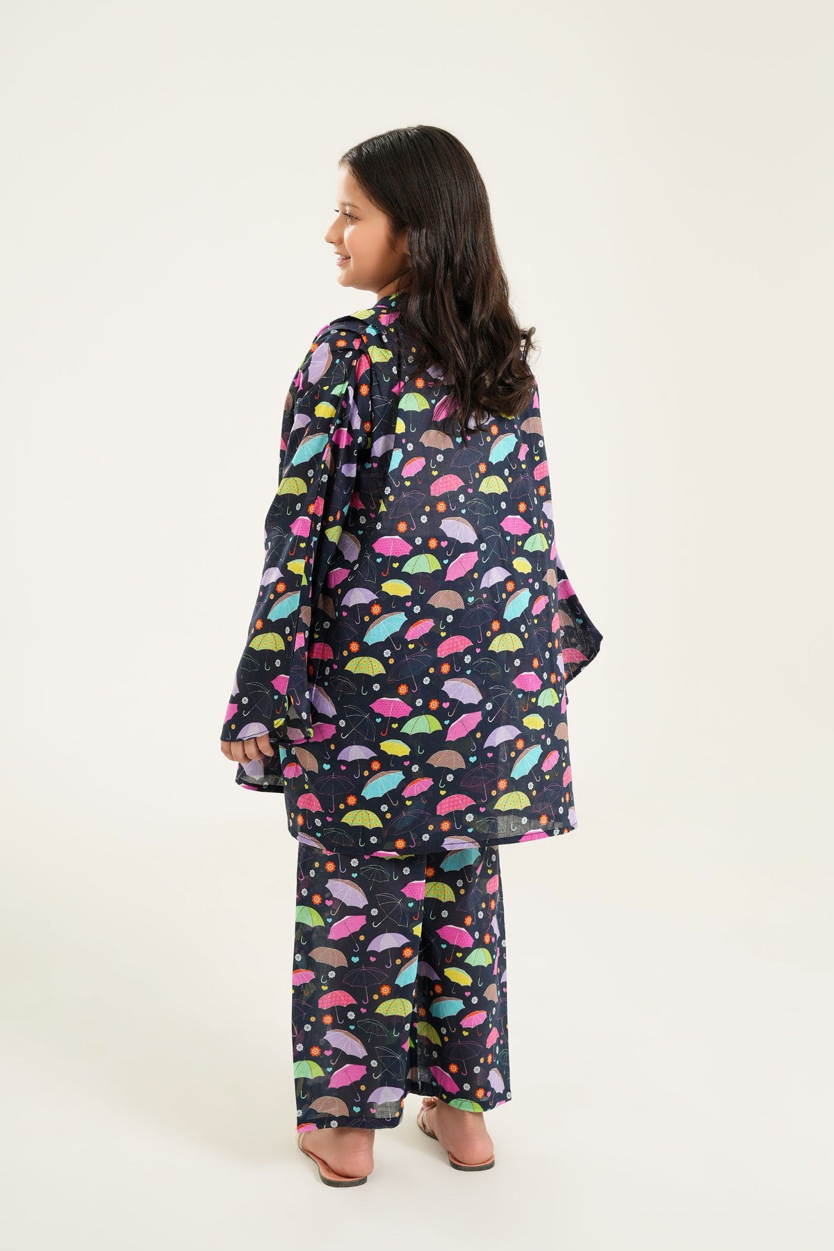 "Rainy Day Fun - Girls Umbrella Print Co-Ord Set"