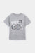 Gray "NASA" Slogan Cotton T-Shirt For Kids