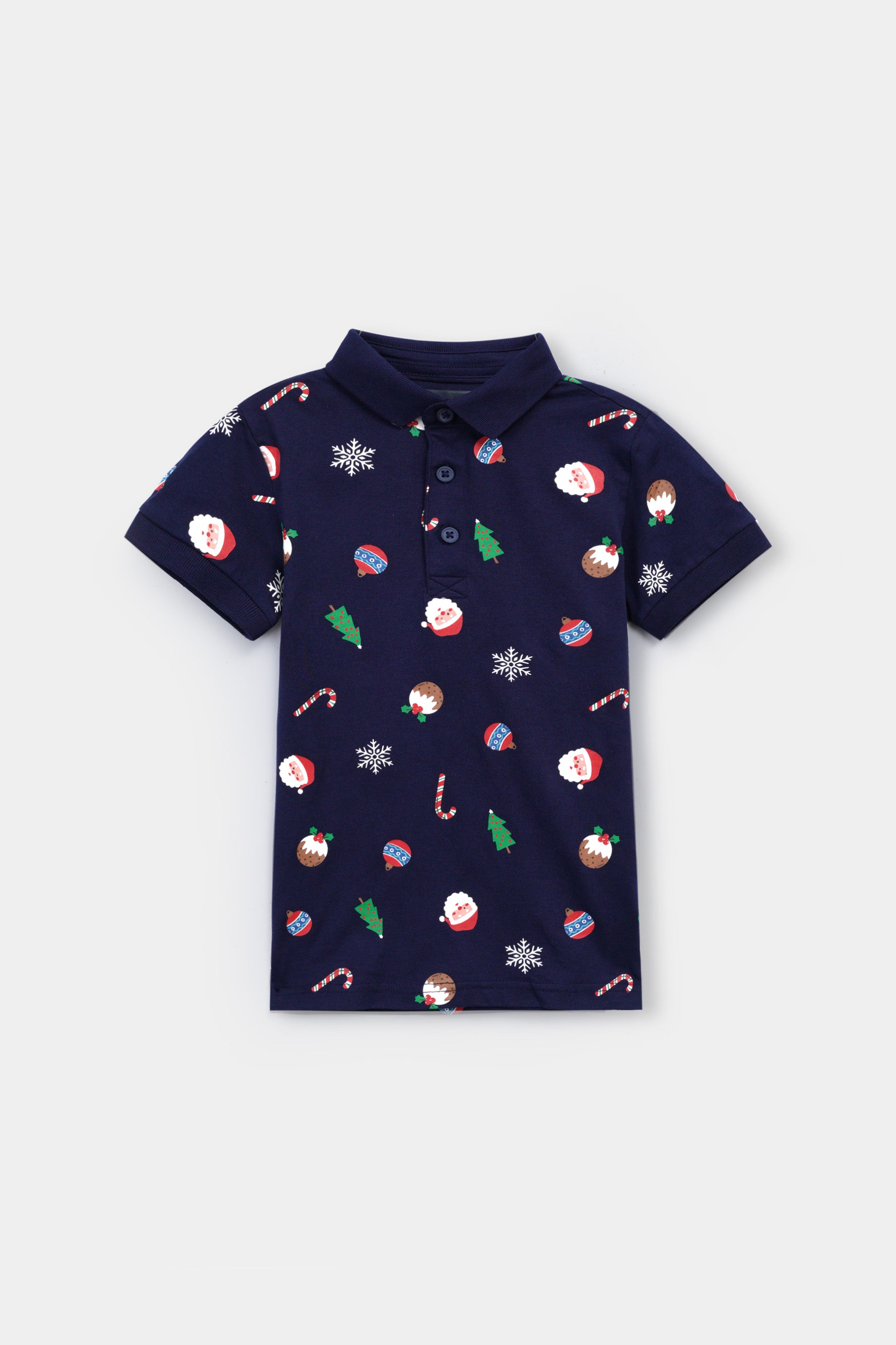 Boys All-Over Printed Soft Cotton Polo Shirt