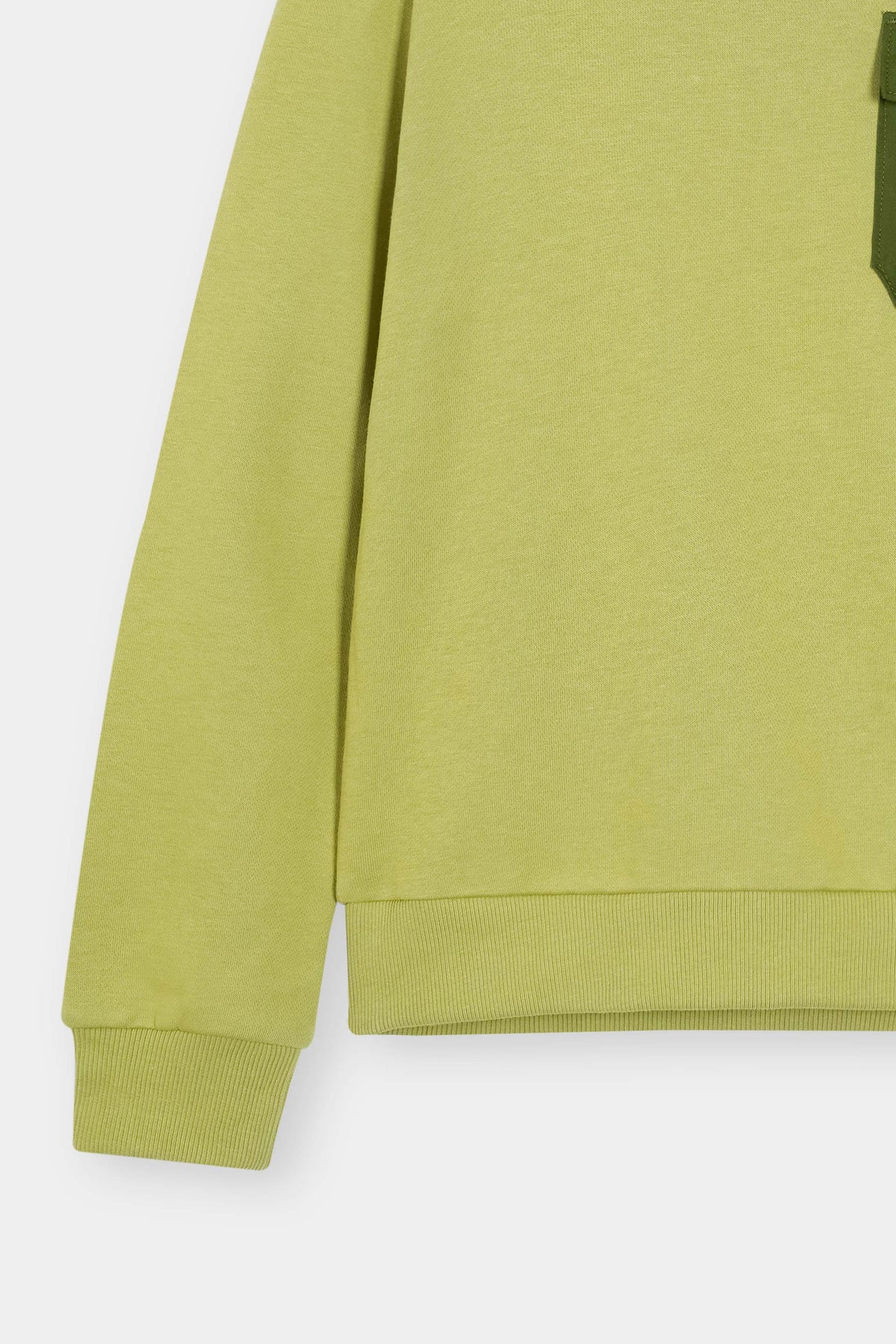 Boys Lime Green Utility Pocket Hoodie For Boys
