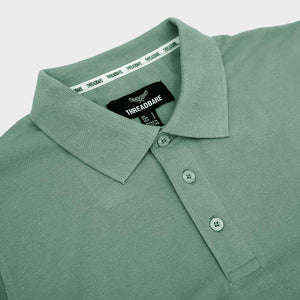 Premium Quality Green Slim Fit Embroided Pique Polo Shirt For Men (120614)