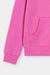 Bright Pink Full-Zip Hoodie with Kangaroo Pockets