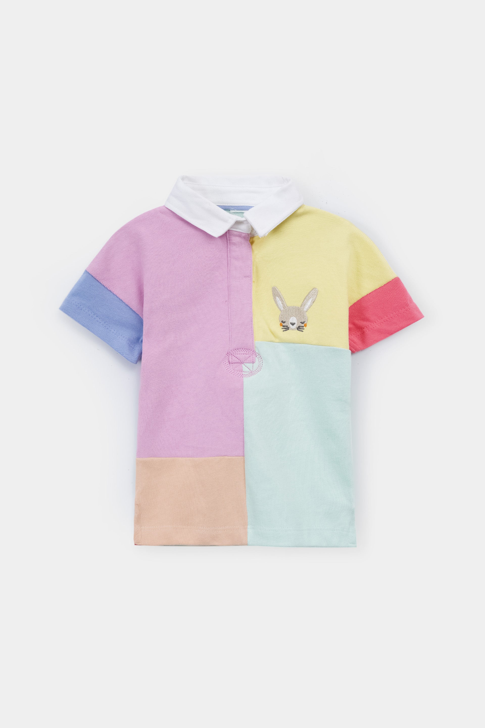 Premium Quality Color Block Printed Polo Shirt For Kids