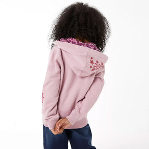 Premium Quality Embroidered Soft Fleece Zipper Hoodie For Girls (121366)