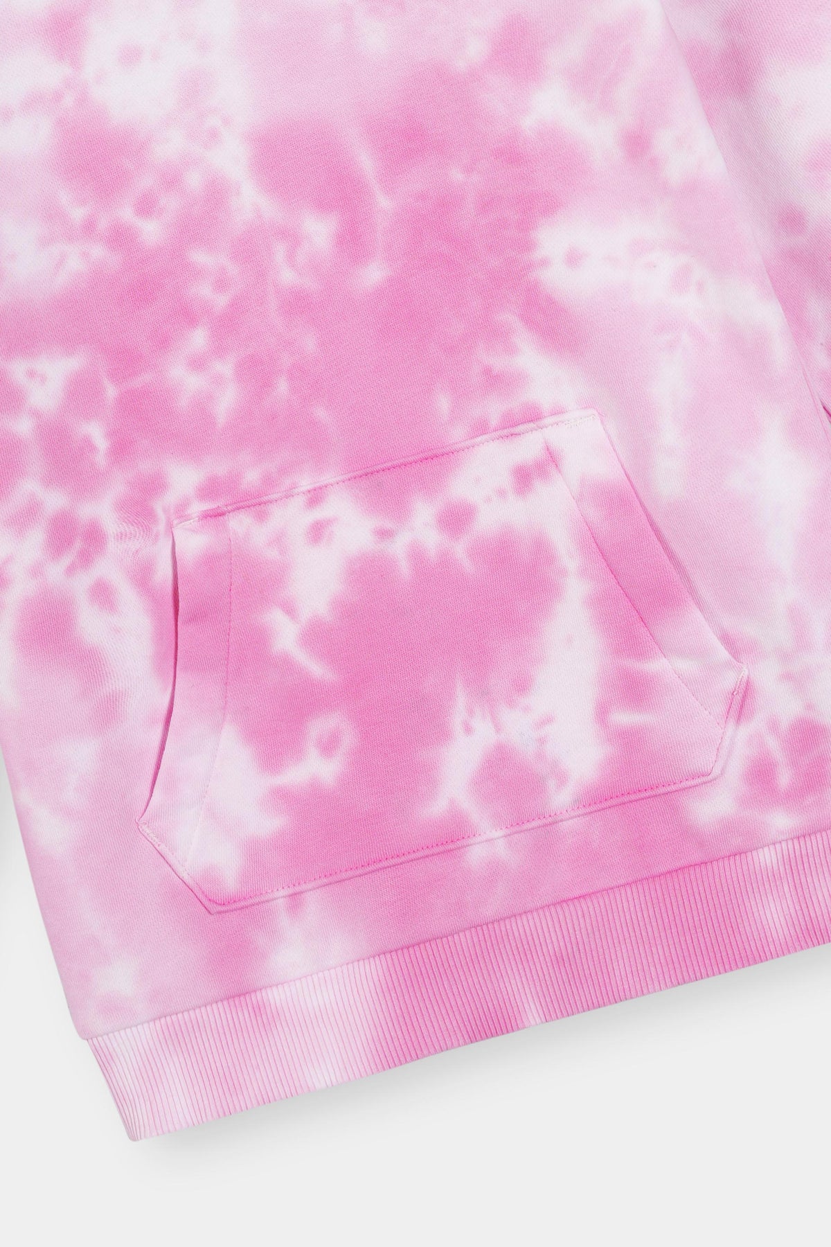 Pink Tie-Dye Hoodie – Pullover Style with Front Kangaroo Pocket For Girls